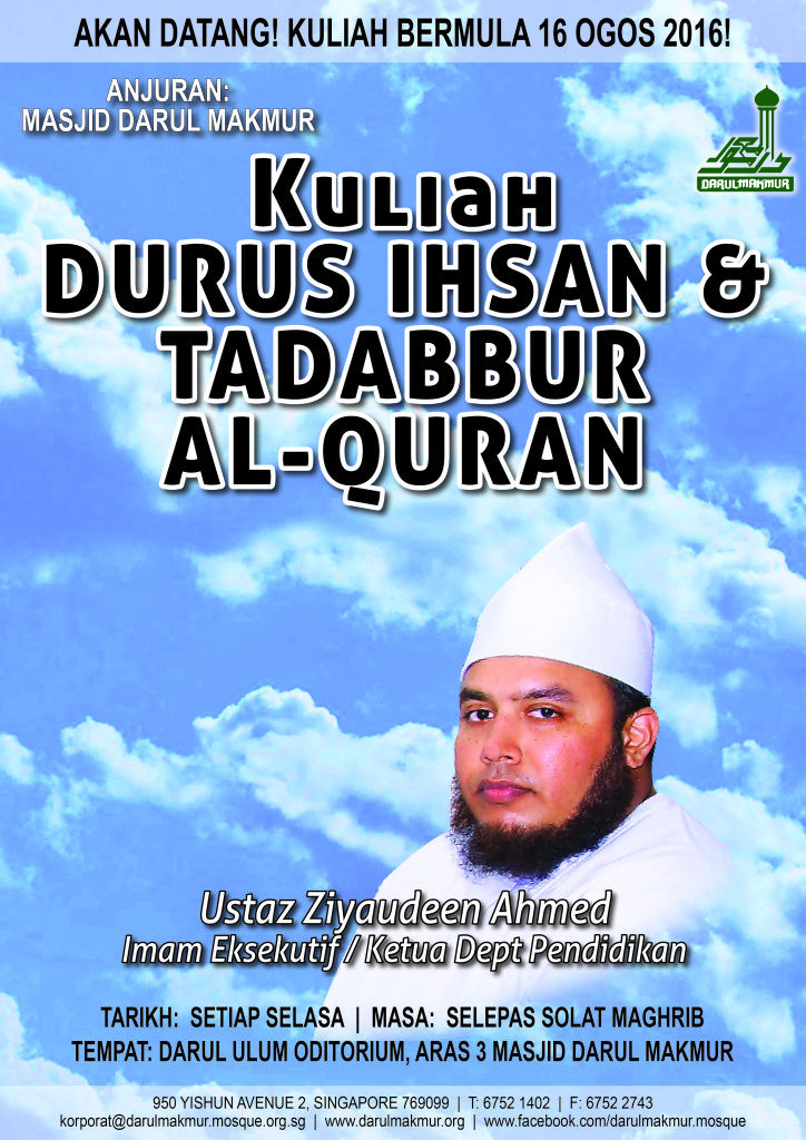 Kuliah Durus Ihsan & Tadabbur Al-Quran_Masjid Darul Makmur