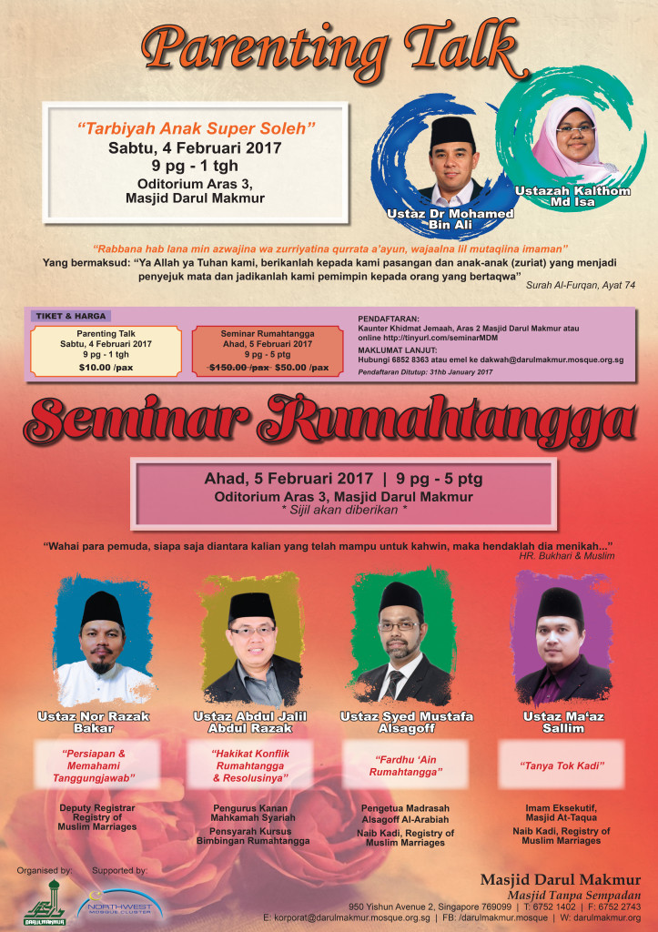 Masjid Darul Makmur_ParentingTalk-Seminar Rumahtangga
